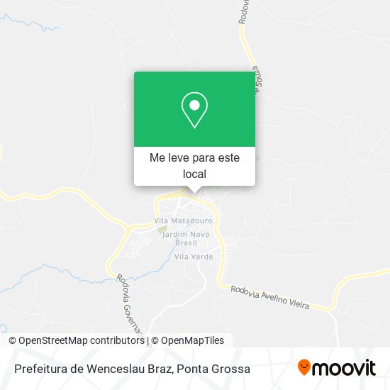 Prefeitura de Wenceslau Braz mapa