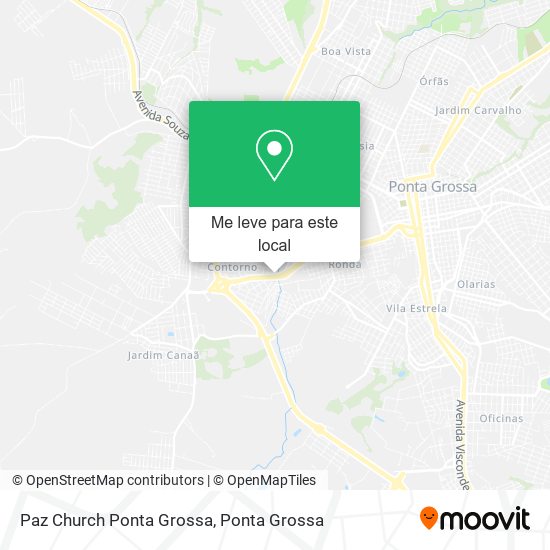 Paz Church Ponta Grossa mapa