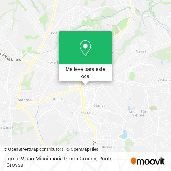 Igreja Visão Missionária Ponta Grossa mapa