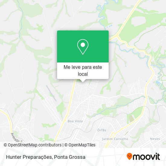 Hunter Preparações mapa