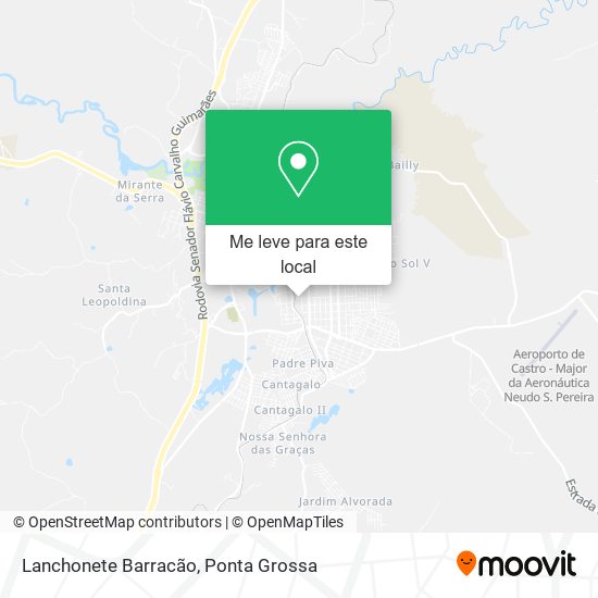 Lanchonete Barracão mapa