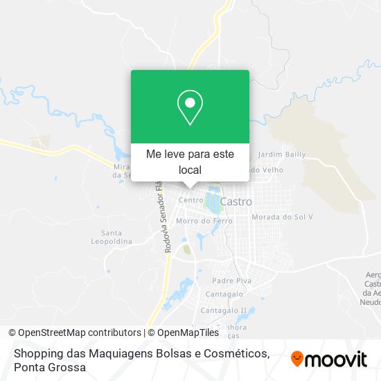 Shopping das Maquiagens Bolsas e Cosméticos mapa