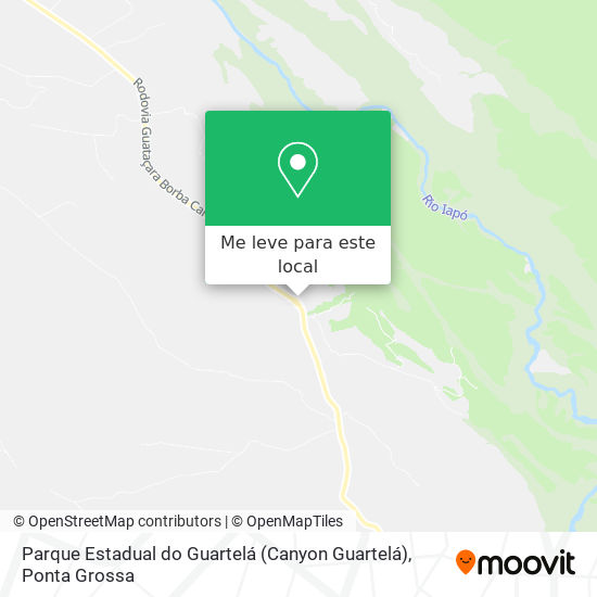 Parque Estadual do Guartelá (Canyon Guartelá) mapa