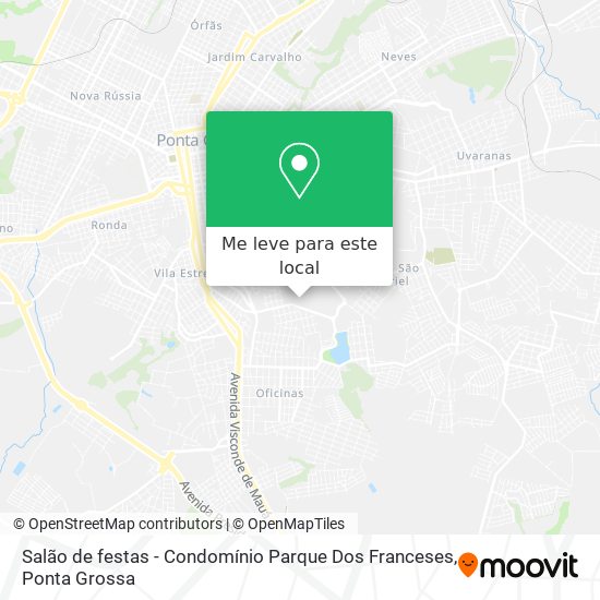 Salão de festas - Condomínio Parque Dos Franceses mapa