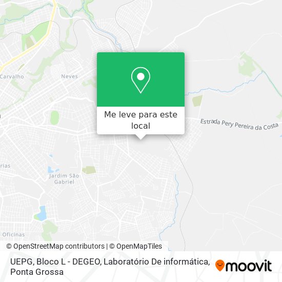 UEPG, Bloco L - DEGEO, Laboratório De informática mapa