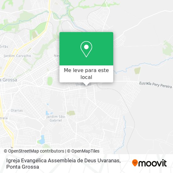 Igreja Evangélica Assembleia de Deus Uvaranas mapa