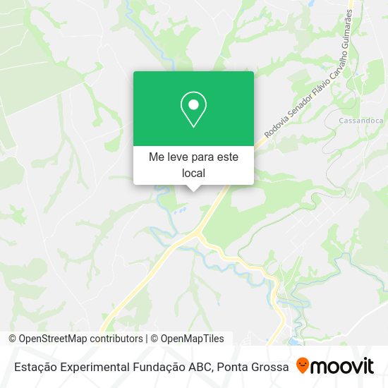 Estação Experimental Fundação ABC mapa