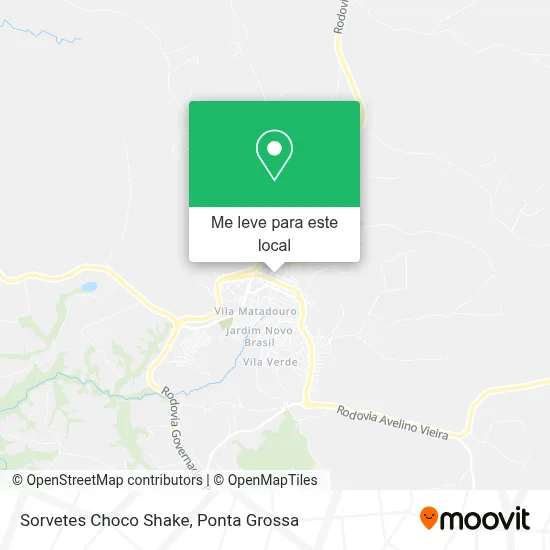 Sorvetes Choco Shake mapa