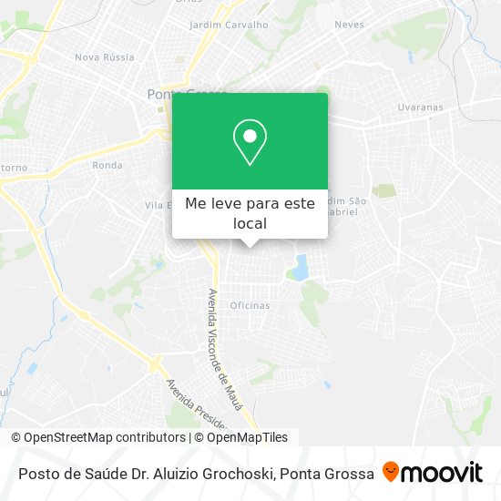 Posto de Saúde Dr. Aluizio Grochoski mapa