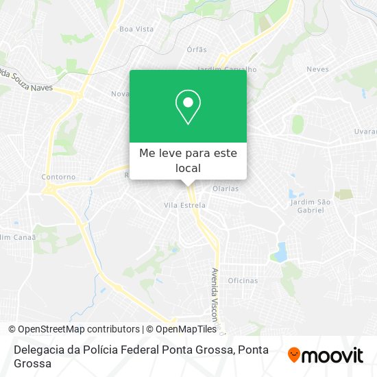 Delegacia da Polícia Federal Ponta Grossa mapa