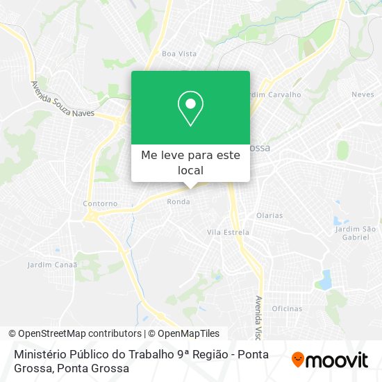 Ministério Público do Trabalho 9ª Região - Ponta Grossa mapa