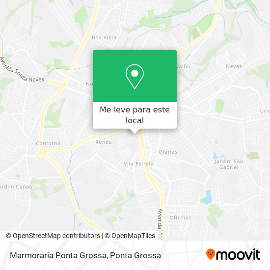 Marmoraria Ponta Grossa mapa