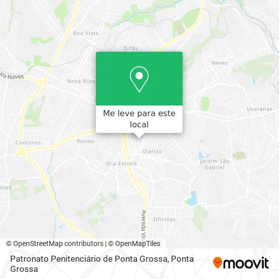 Patronato Penitenciário de Ponta Grossa mapa