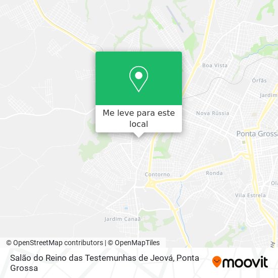 Salão do Reino das Testemunhas de Jeová mapa