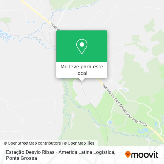 Estação Desvio Ribas -  America Latina Logistica mapa