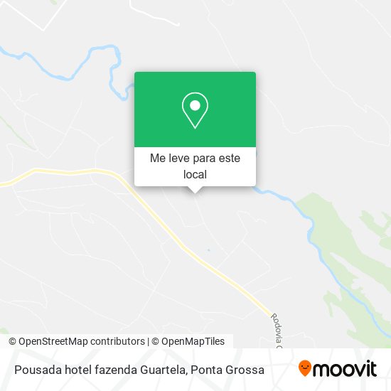 Pousada hotel fazenda Guartela mapa