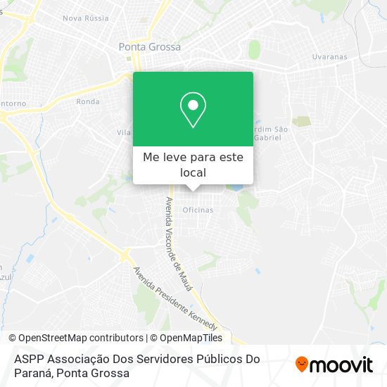 ASPP Associação Dos Servidores Públicos Do Paraná mapa