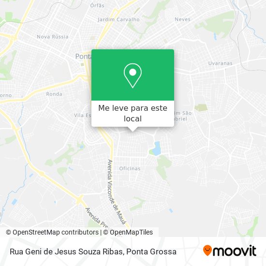 Rua Geni de Jesus Souza Ribas mapa