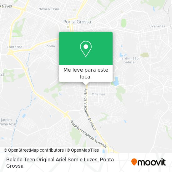 Balada Teen Original Ariel Som e Luzes mapa
