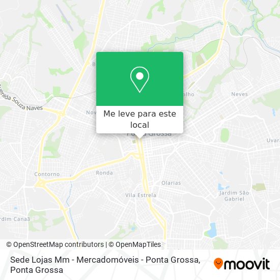 Sede Lojas Mm - Mercadomóveis - Ponta Grossa mapa