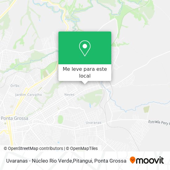 Uvaranas - Núcleo Rio Verde,Pitangui mapa