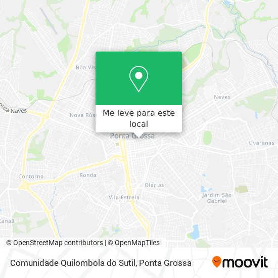 Comunidade Quilombola do Sutil mapa