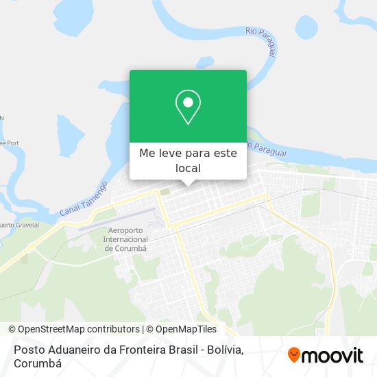 Posto Aduaneiro da Fronteira Brasil - Bolívia mapa
