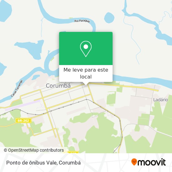 Ponto de ônibus Vale mapa