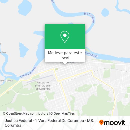 Justica Federal - 1 Vara Federal De Corumba - MS mapa