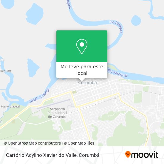 Cartório Acylino Xavier do Valle mapa
