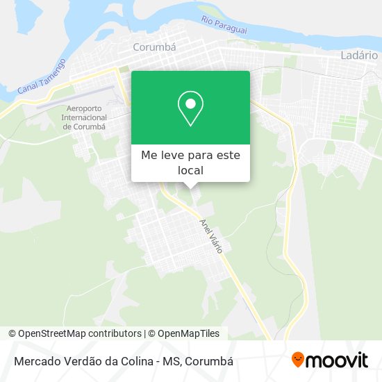 Mercado Verdão da Colina - MS mapa