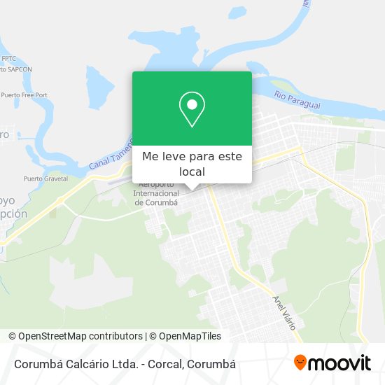 Corumbá Calcário Ltda. - Corcal mapa