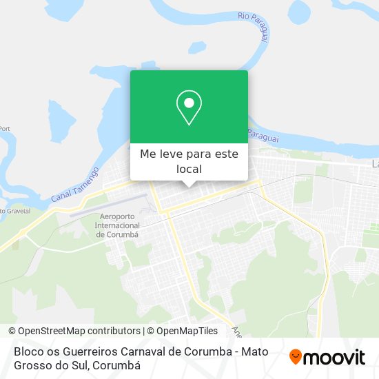 Bloco os Guerreiros Carnaval de Corumba - Mato Grosso do Sul mapa