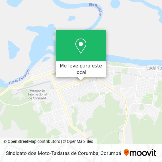 Sindicato dos Moto-Taxistas de Corumba mapa