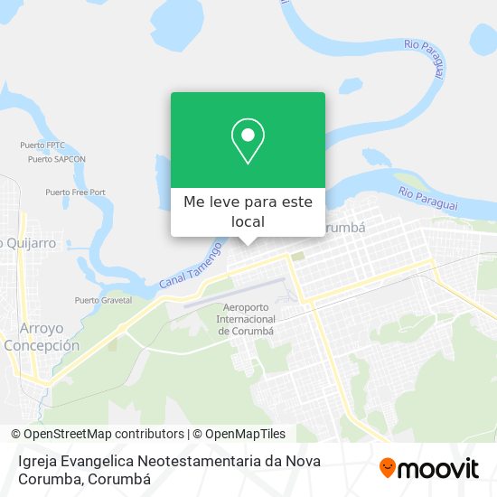 Igreja Evangelica Neotestamentaria da Nova Corumba mapa