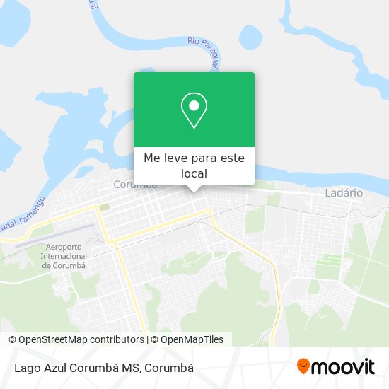Lago Azul Corumbá MS mapa