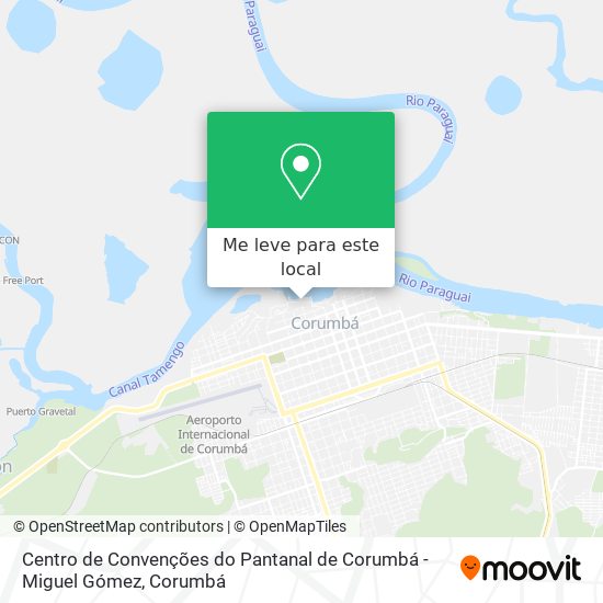 Centro de Convenções do Pantanal de Corumbá - Miguel Gómez mapa