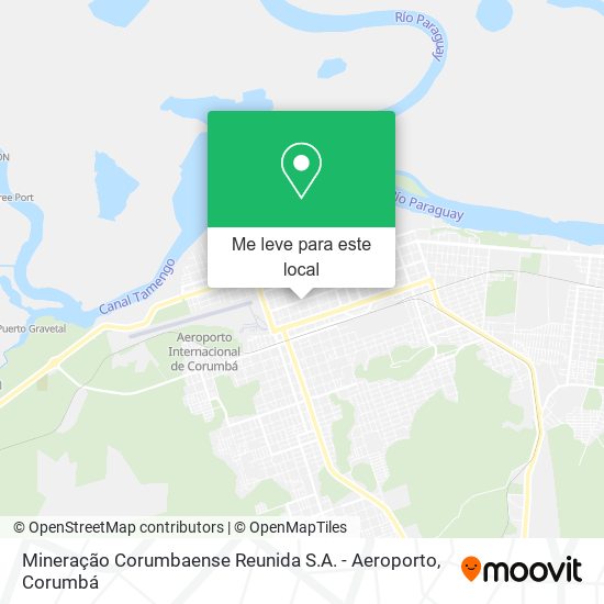Mineração Corumbaense Reunida S.A. - Aeroporto mapa