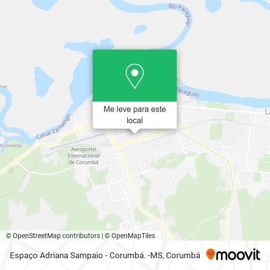 Espaço Adriana Sampaio - Corumbá. -MS mapa