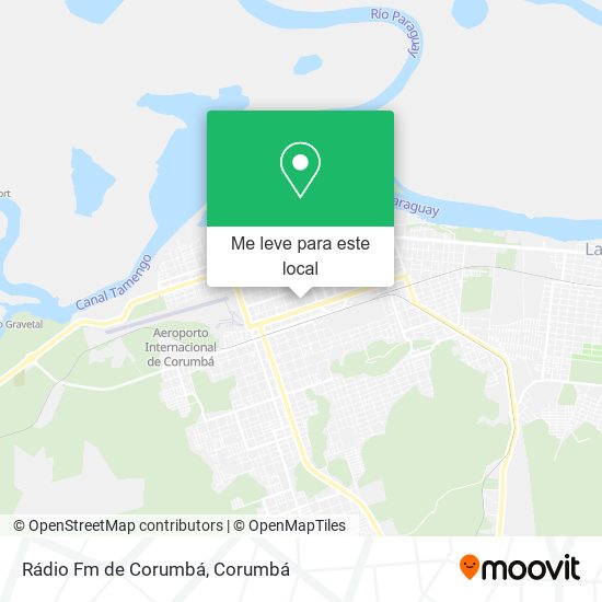 Rádio Fm de Corumbá mapa