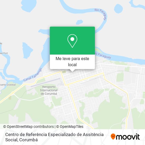 Centro de Referência Especializado de Assitência Social mapa