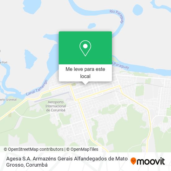 Agesa S.A. Armazéns Gerais Alfandegados de Mato Grosso mapa