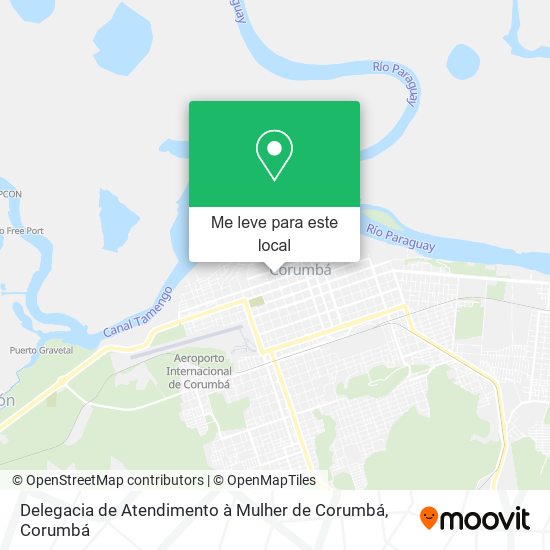Delegacia de Atendimento à Mulher de Corumbá mapa