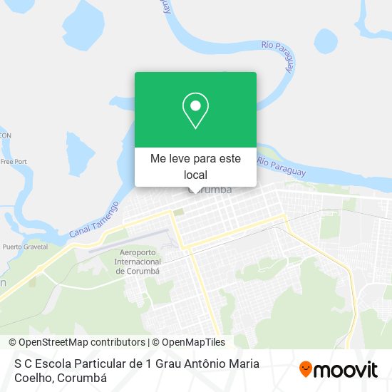 S C Escola Particular de 1 Grau Antônio Maria Coelho mapa