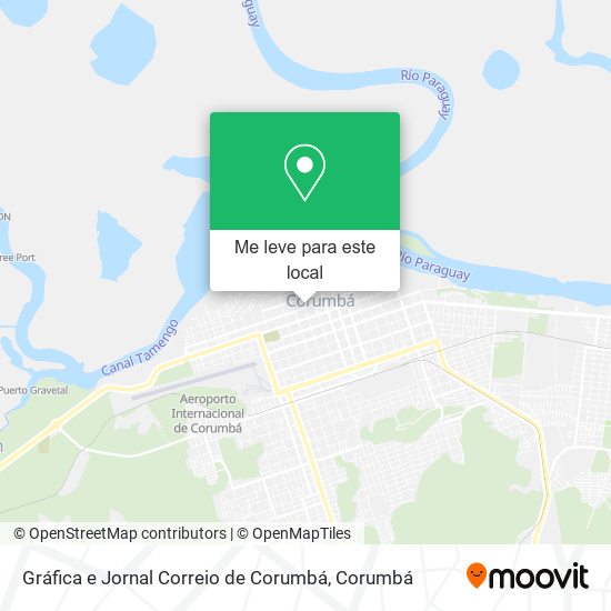Gráfica e Jornal Correio de Corumbá mapa