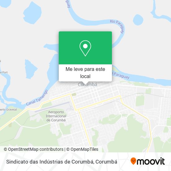 Sindicato das Indústrias de Corumbá mapa