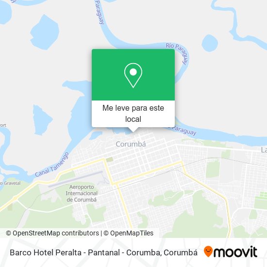 Barco Hotel Peralta - Pantanal - Corumba mapa