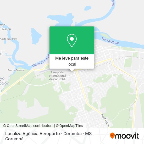 Localiza Agência Aeroporto - Corumba - MS mapa