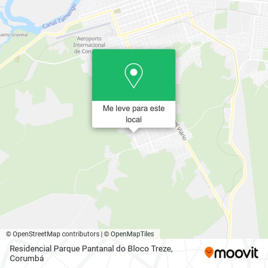 Residencial Parque Pantanal do Bloco Treze mapa