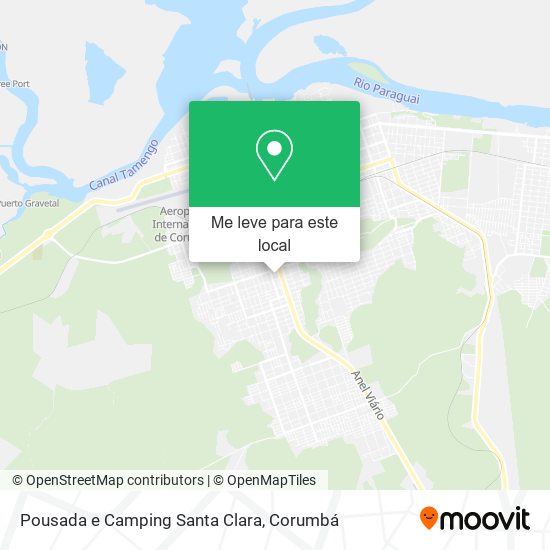 Pousada e Camping Santa Clara mapa